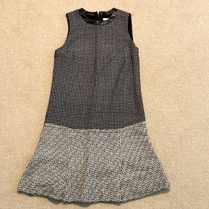DVF leather and tweed dress